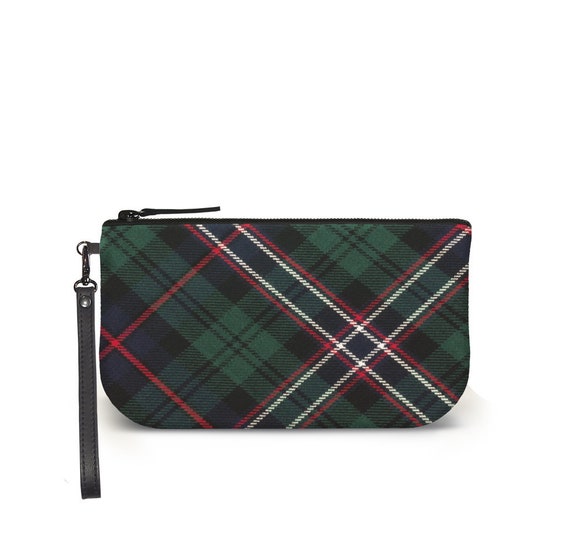 tartan clutch bag