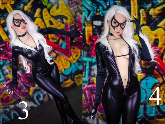 Black cat top cosplay costume