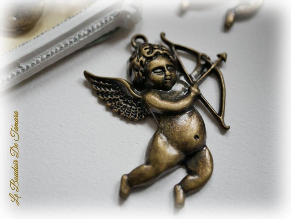 plata colgantes de Angel 51 X 17 mm 10 un Grande Ala de ángel encantos