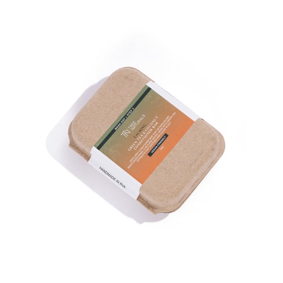 Hair Detangling Conditioner Bar - handmade, zero waste, green tea to calm scalp, travel friendly