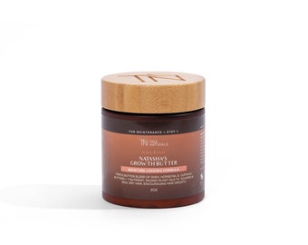 Natasha's Growth Butter - White Tea & Ginger scent - 6oz, handmade with Fair Trade Shea Butter, essential oils
