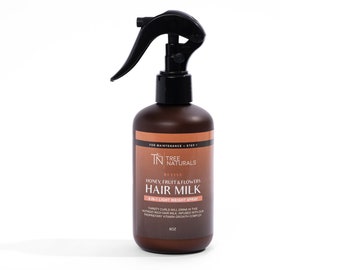 Honey, Fruit & Flowers Hair Milk - 8oz, handmade, perfect for all hair types, light moisturizer, plant oils