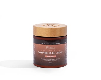 Whipped Curl Creme- Coconut Creme & Papaya scent - 6oz, handmade, slippery texture, curl definer, organic coconut oil