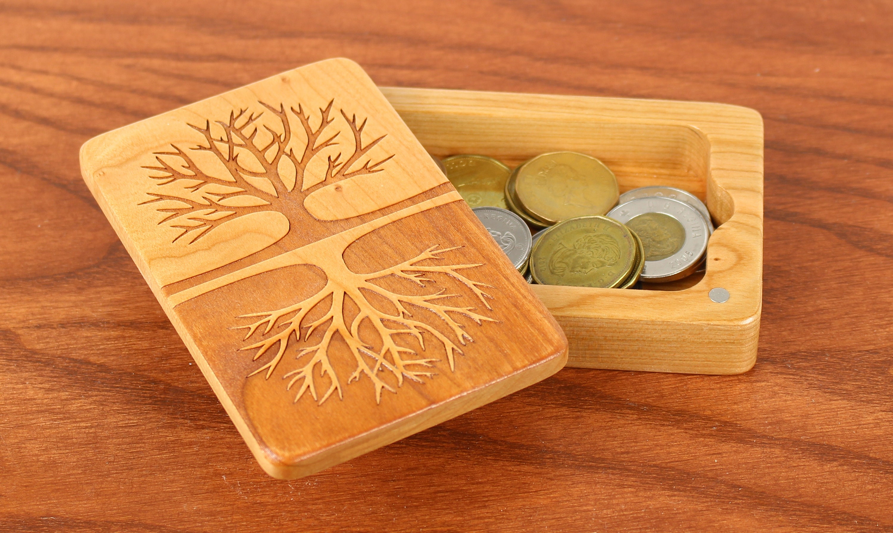 Tree of Life Chrome Card Holder Business Card Mother's Day Christmas Gift 