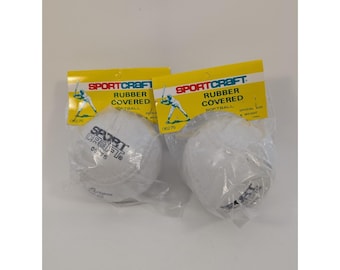Lot of 2 Vintage 80's Sportcraft Pro-League Official Softball Rubber Ball 06275