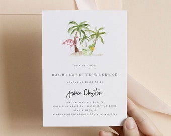 Florida Bachelorette Editable Bachelorette Invitation Template Miami Bachelorette Weekend Itinerary Printable Miami Beach Spa Resort Lake