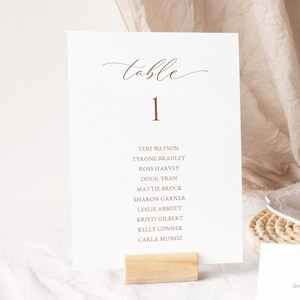 Tabella dei posti a sedere minimalista, numero di tavolo stampabile, modello modificabile, biglietti per i posti a sedere per matrimoni, biglietti per i tavoli per matrimoni, download immediato 30