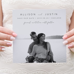 Photo Save The Date Template Boho Save the Date Photo Template Instant Download Templett Printable Engagement Save The Date Editable 11