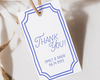 Modern Whimsical Thank You Favor Tag, Doodle Hand Drawn Bridal Shower Gift Tag, Baby Shower Thank You Tag, Printable Editable Favor Tag 64