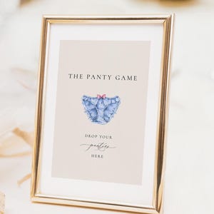 Drop Your Panties Here Sign, Panty Game, Lingerie Shower Sign, Minimalist Shower Sign, Printable Bachelorette Party Sign, Instant Download