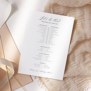 C'est parti, carte d'informations, calendrier minimaliste de la fête nuptiale, itinéraire pour les demoiselles d'honneur, programme pour les demoiselles d'honneur et les garçons d'honneur, itinéraire nuptiale02