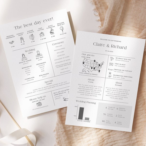Infographic Wedding Program, Wedding Day Program, Wedding Day Timeline, Infographic Program, Wedding Infographic, Wedding Itinerary 02