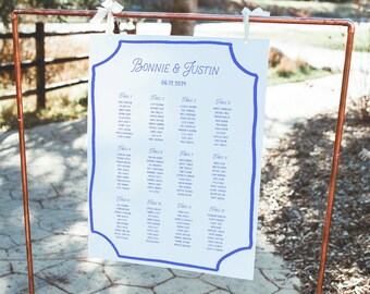 Whimsical Wedding Seating Chart: Italian French Style (Printable Editable Sign)