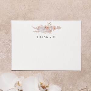 Merci bohème, orchidée rose pâle, herbe de la pampa, roses blush, modèle de carte de remerciement, téléchargement immédiat, modèle modifiable, imprimable 41