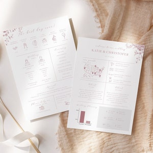 Infographic Wedding Program, Rose Wedding Day Program, Wedding Day ...