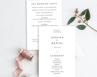 simple wedding ceremony program template