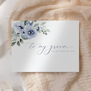 To My Groom On my Wedding Day Card, Modern Minimalist To My Groom Card, Wedding Day Card to Groom, Instant Download, Editable Template 34