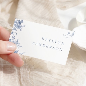 Editable Place Cards, Navy Blue, Wedding Place Cards, Name Cards, Escort Cards, Place Cards Flat Folded, Editable Template, Instant 43
