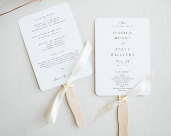 Wedding Program Template Printable Program Editable Wedding Program Instant Download Ceremony Template Program Fan Order of Service Template