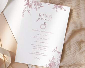 Floral Bridal Shower Ring Game, Don't Say Bride (Instant Download)