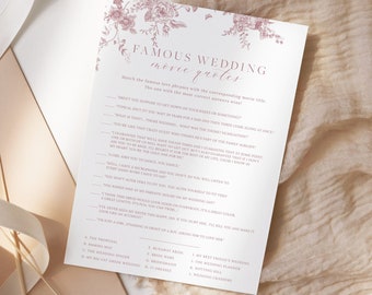 Wedding Movie Quotes - Jeu de douche nuptiale (téléchargement numérique)