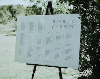 Wedding Seating Chart Template: Minimalist Design (Editable Template)