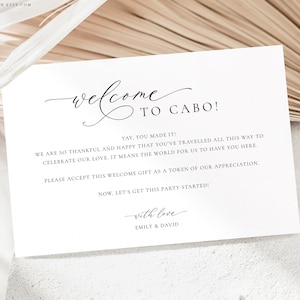 Modèle de mot de bienvenue pour mariage à destination, cadeau de bienvenue pour mariage élégant, carte de bienvenue pour mariage minimaliste, mot de bienvenue pour le week-end de mariage 49
