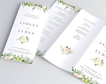 trifold program etsy