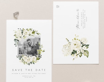 Printable OR Printed Photo Save the Date Cards Casual, Modern Save Our ...