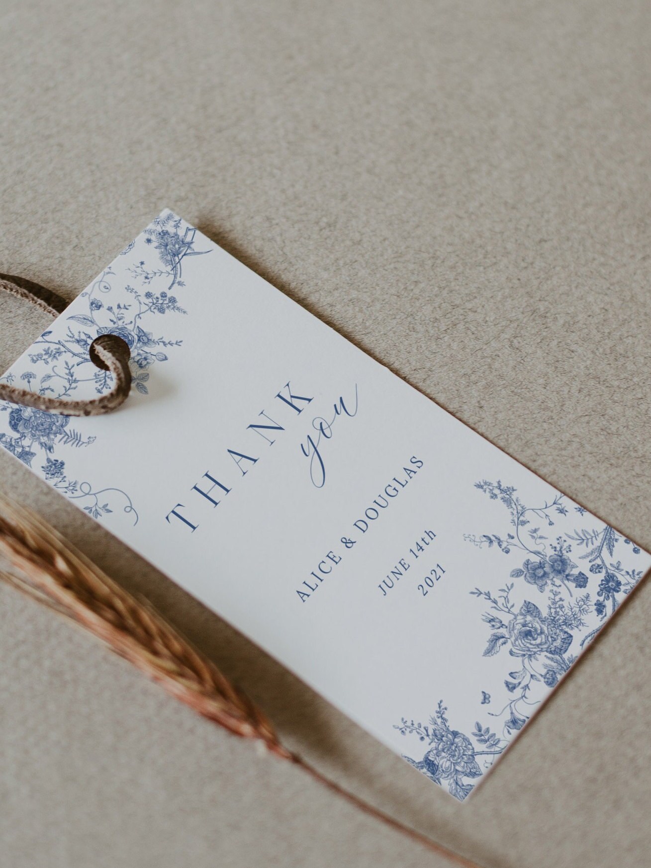 Thank You Tag Printable Minimal Wedding Gift Tag Template | Etsy