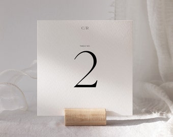 Minimalist Table Number, Printable Table No., Editable Template, Wedding Table Number, Wedding Table Sign, Instant Download, Modern Table 02