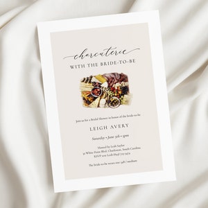 Charcuterie with the Bride to Be, Charcuterie Bridal Shower Invitation Template, Printable Wine and Cheese Party Invite, Instant Download 49