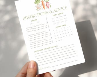 Locally Grown Baby Shower Advice & Predictions – Farmer's Market theme (Instant Download)