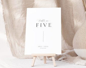 Elegant Table Number, Printable Table No., Editable Template, Minimalist Wedding Table Number, Wedding Table Sign, Instant Download 49