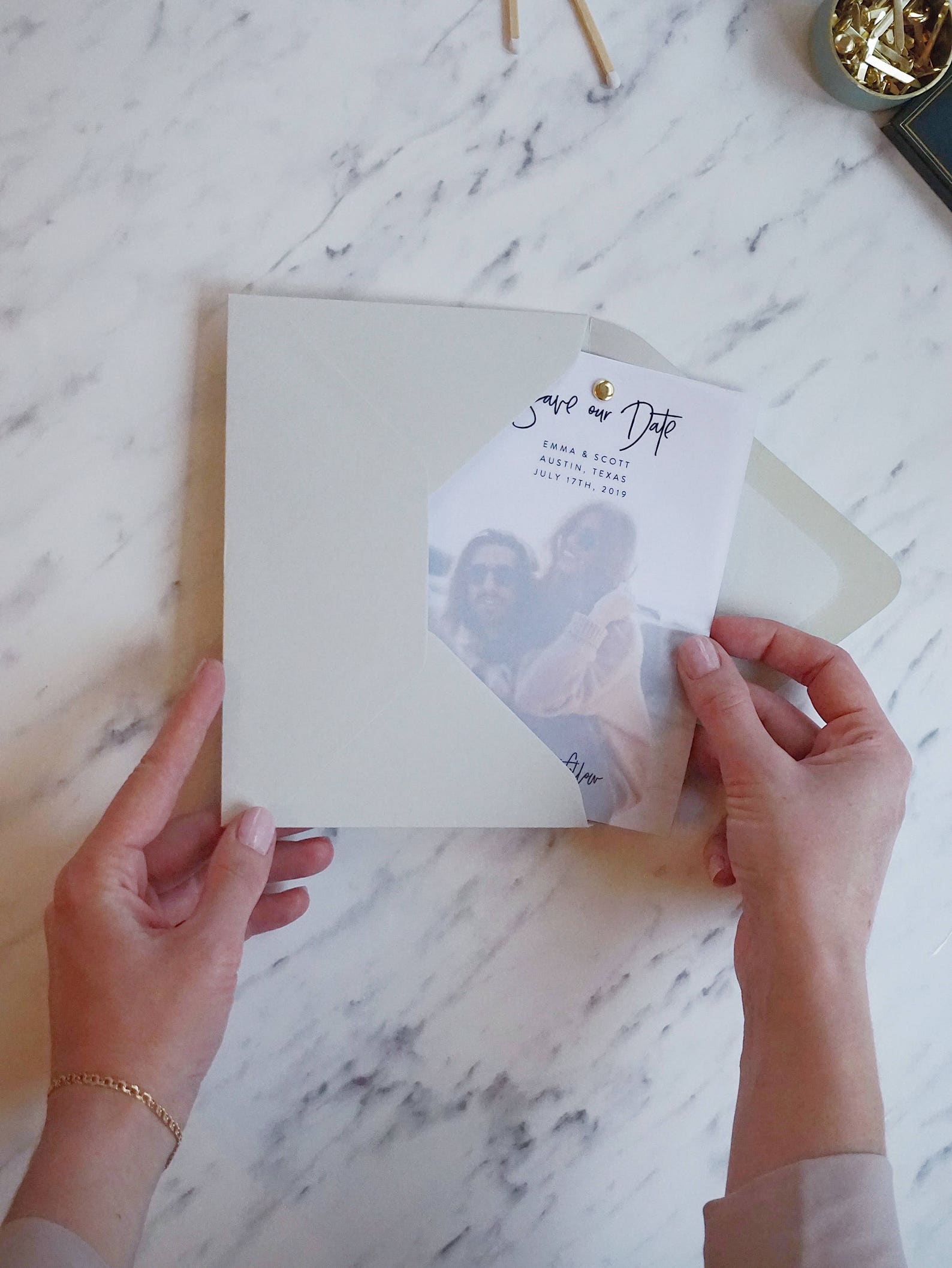 Vellum Save the Date Template Add Photo Translucent Paper Save the Date ...
