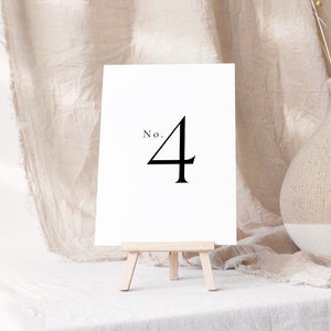 Elegant Table Number, Printable Table No., Editable Template, Minimalist Wedding Table Number, Wedding Table Sign, Instant Download 49