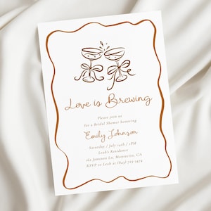 Espresso Martini Bridal Shower Invitation Template (Digital Download)