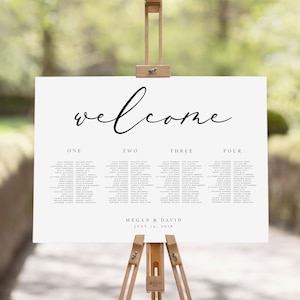 Wedding Seating Chart Template Printable Table Seating Plan Wedding Seating Chart Poster Wedding Seating Instant Download PDF Templett 11