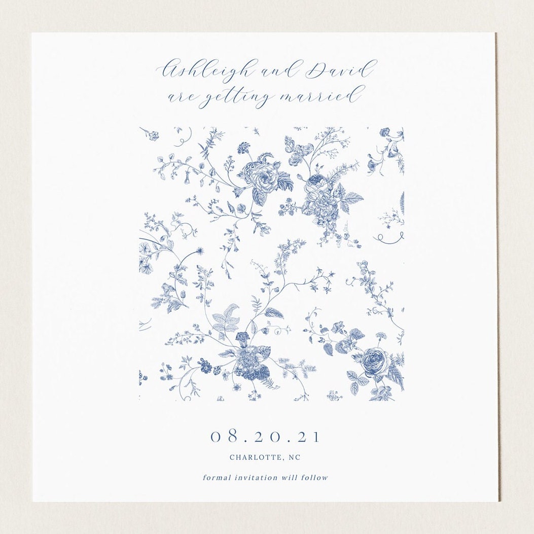 Printable Save the Date Template Botanical Save the Date | Etsy