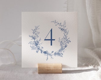 Vintage Floral Table Number, Navy Blue, Printable Template, Wedding Table Number, Wedding Table Number, Templett,  Instant Download 43