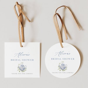 Bridal Tea Party  Thank You Favor Tag,  Bridal Shower Favor Tag,  Baby Shower Thank You Favor Tag, Printable Favor Tag,Editable Tag 61