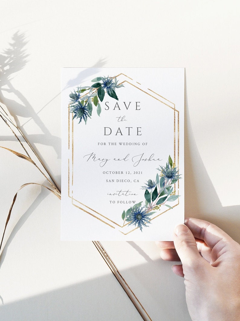 Thistle Save The Date Template Blue Thistle Save Our Date Etsy Thistle Save The Date Template Blue Thistle Save Our Date Etsy