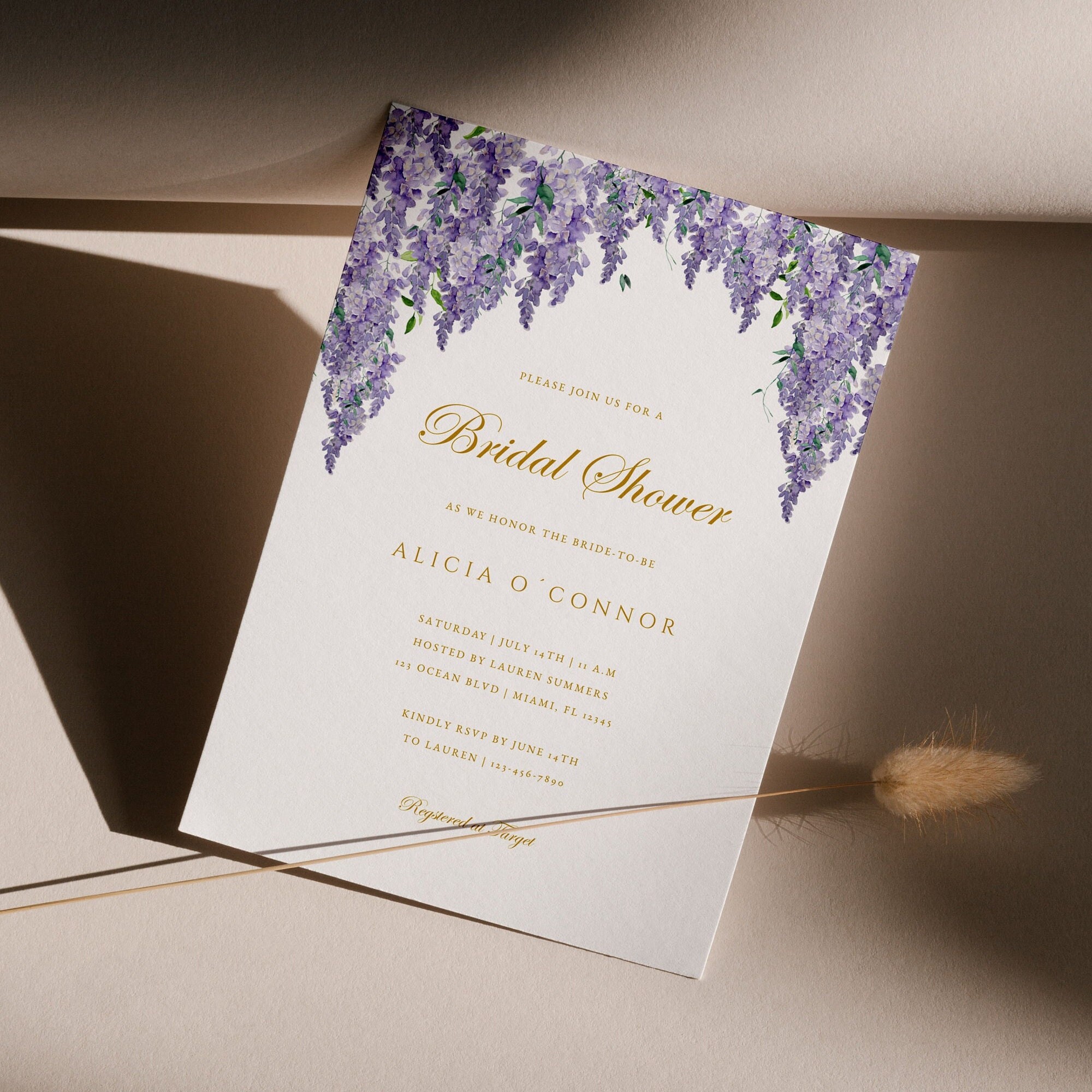 Wisteria Bridal Shower Invitation Template Bridgerton Themed Victorian Bridal Shower Garden Bridal Shower Invite Wisteria