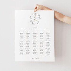 Bloemen bruiloft tabel zitplaatsen grafieksjabloon, bloemen plattegrond, zomer lente bruiloft zitplaatsen grafiek teken, roze bloemen zitplaatsen grafiek 05