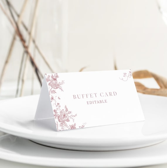 Plantilla De Etiqueta Para Mesa De Buffet De Comida
