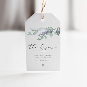 Lavender Thank You Tag Wedding Favor Tag Lilac Editable Tag Purple Floral Printable Thank You Tag Gift Tag Instant Download Wedding Tag 29