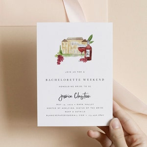 Napa Valley Bachelorette Editable Bachelorette Invitation Template California Bachelorette Weekend Itinerary Printable Wine Tasting
