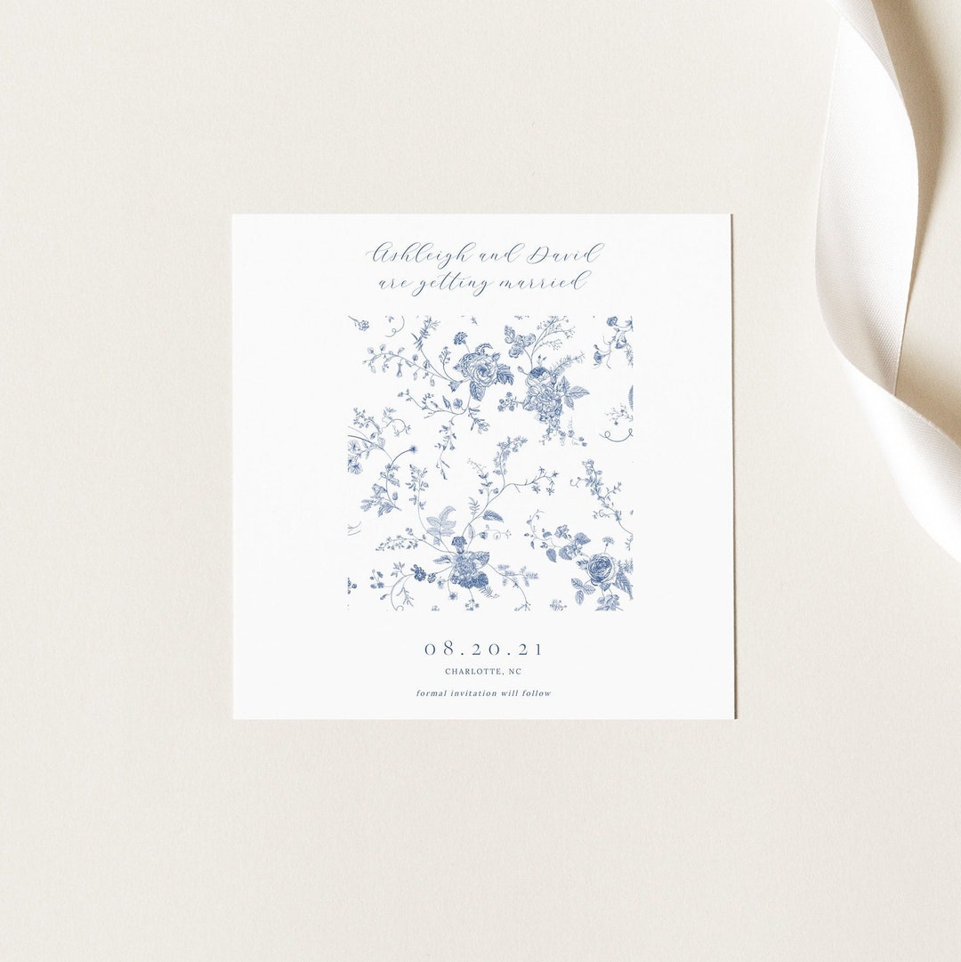 Printable Save the Date Template, Botanical Save the Date, Vintage ...