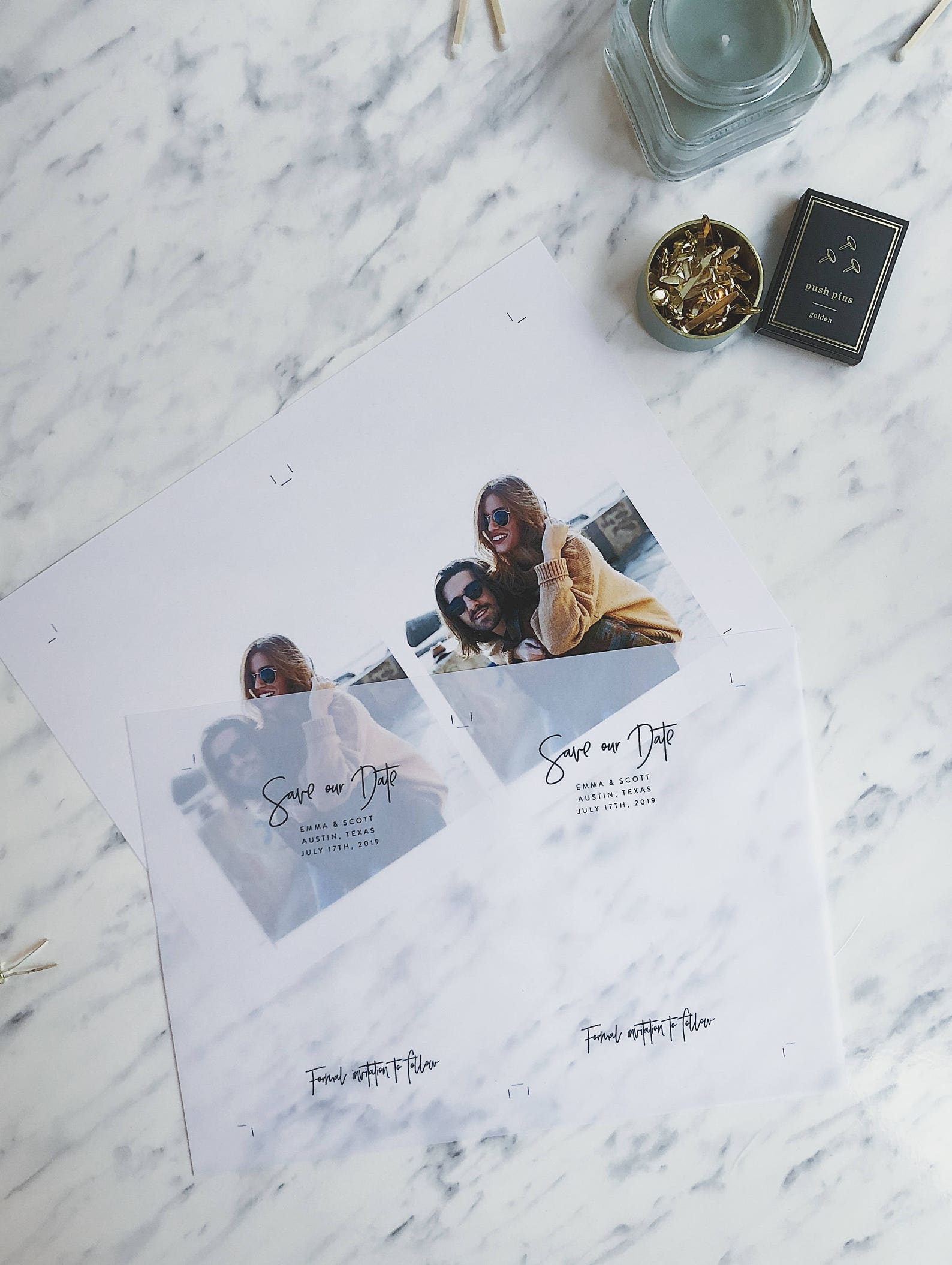 Vellum Save the Date Template Add Photo Translucent Paper Save the Date ...