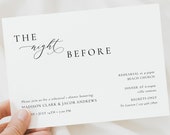 Minimalist Rehearsal Dinner Invitation Template, Modern Rehearsal Invite, Simple Wedding Rehearsal Dinner, Editable Template 49